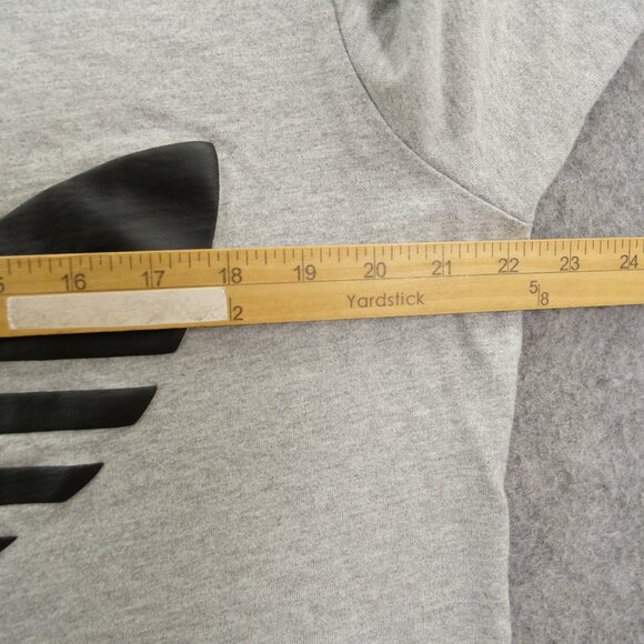 Adidas Shirt Mens Medium Gray Graphic Print Crew Neck Short Sleeve Active Gym - Picture 12 of 15
